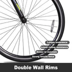 WEIZE Road Bike, 700C Wheel City Commuter Bicycle, Shimano 14 Speed Drop Bar, Racing Adult Bike with Caliper Brakes, High-Carbon Steel Hybrid Bikes