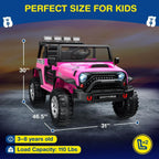 L8 Ride On Car 2 Seater 12V Kids Electric Car Remote Control 4-Wheel Suspension Bluetooth Speaker