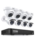 ZOSI 8 Security Camera System 720p DVR 8 Channel 1280TVL HD Weatherproof CCTV