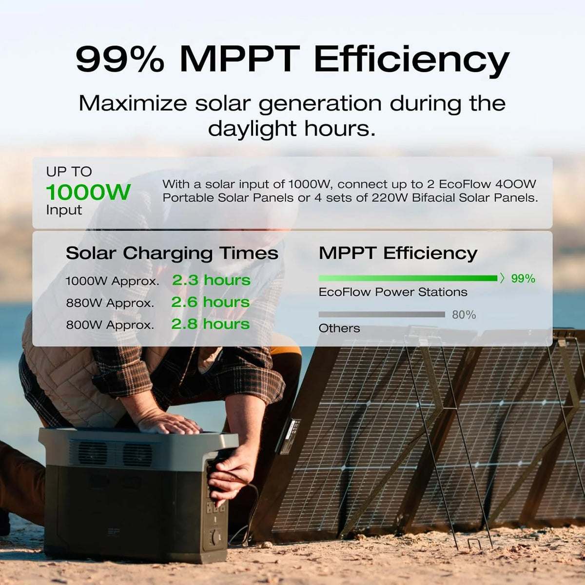 2400W Portable Power Station with Solar Generator Function