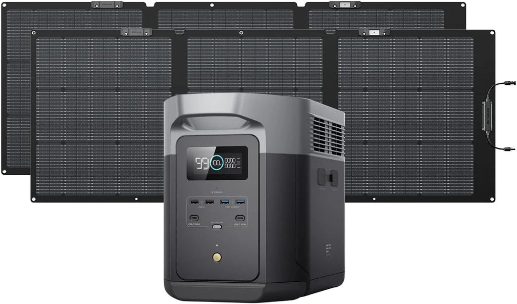 2400W Portable Power Station with Solar Generator Function