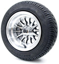 Golf Cart Wheels and Tires - 10" Medusa SS & (205/50 - 10 or 205/65 - 10) - Set of 4