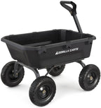 7GCG-NF Heavy-Duty Poly Dump Garden Cart with No-Flat Tires, 7 Cubic Feet, 1200-Pound Capacity, Black, Amazon Exclusive