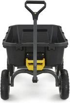 7GCG-NF Heavy-Duty Poly Dump Garden Cart with No-Flat Tires, 7 Cubic Feet, 1200-Pound Capacity, Black, Amazon Exclusive