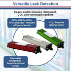 Refrigerant Leak Detector and Portable Monitor, Model: 724-202-G1,Off-White