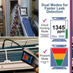 Refrigerant Leak Detector and Portable Monitor, Model: 724-202-G1,Off-White