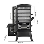 Vertical Electric Pellet Smoker Grill with Cover, 616 Sq in Cooking Area, LED Temperature Control, Meat Probe, Outdoor BBQ Smoker for Steak, Ribs, Fish & Vegetables