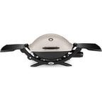 Weber Q 2200 Portable Gas Grill, 1-Burner, Titanium, 12,000 BTU, 280 sq in Cooking Area
