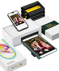 46 Photo Printer with Wi-Fi, 100 Sheets, Thermal-Dye Sublimation, for iPhone & Android