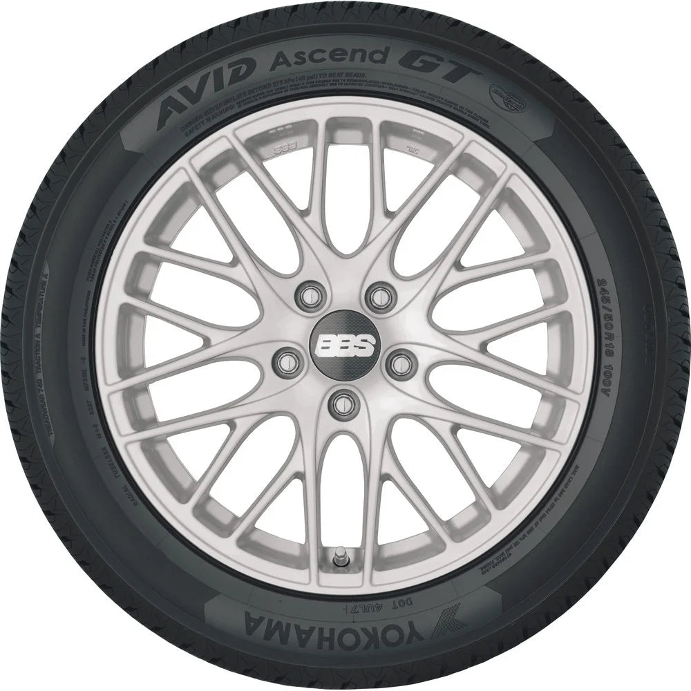 Set of 4 Yokohama Avid Ascend GT 215/55R17 94V Tires 2155517 215 55 17