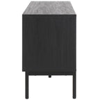 SAFAVIEH Deandra 4-Door Media Stand for Entertainment - Accommodates Up to 65-Inch Flat Screen TV - Dimensions: 60.8" W x 17.7" D x 24.6" H