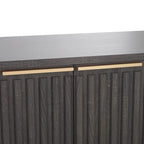 SAFAVIEH Deandra 4-Door Media Stand for Entertainment - Accommodates Up to 65-Inch Flat Screen TV - Dimensions: 60.8" W x 17.7" D x 24.6" H