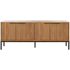 SAFAVIEH Deandra 4-Door Media Stand for Entertainment - Accommodates Up to 65-Inch Flat Screen TV - Dimensions: 60.8" W x 17.7" D x 24.6" H
