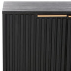 SAFAVIEH Deandra 4-Door Media Stand for Entertainment - Accommodates Up to 65-Inch Flat Screen TV - Dimensions: 60.8" W x 17.7" D x 24.6" H
