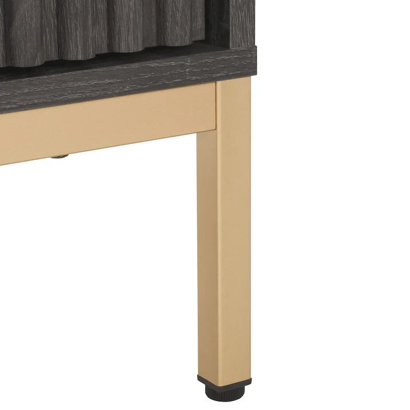 SAFAVIEH Deandra 4-Door Media Stand for Entertainment - Accommodates Up to 65-Inch Flat Screen TV - Dimensions: 60.8" W x 17.7" D x 24.6" H