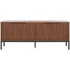 SAFAVIEH Deandra 4-Door Media Stand for Entertainment - Accommodates Up to 65-Inch Flat Screen TV - Dimensions: 60.8" W x 17.7" D x 24.6" H