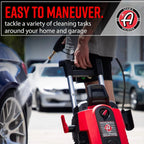 Electric Pressure Washer 2.0, Powerful 1.4 GPM 2000 PSI Car Pressure Washer Sprayer, Snub Nose & Tip Attachment, Use,Car Soap, Patio Boat RV Motorcycle Car Garage Deck Adam's Polishes