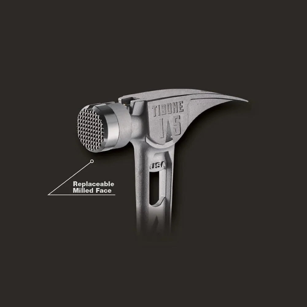 Stiletto TIB15MC 15 - Oz TIBONE Titanium Hammer Milled Face with Curved Handle