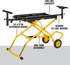 Miter Saw Stand With Wheels (DWX726) Yellow