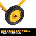 Miter Saw Stand With Wheels (DWX726) Yellow