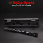 1-Inch Drive Click Torque Wrench, Dual-Scale Adjustable Torque Wrench Set with a Hex Key 200-1000ft.lb / 271-1356.7Nm