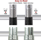 1-Inch Drive Click Torque Wrench, Dual-Scale Adjustable Torque Wrench Set with a Hex Key 200-1000ft.lb / 271-1356.7Nm
