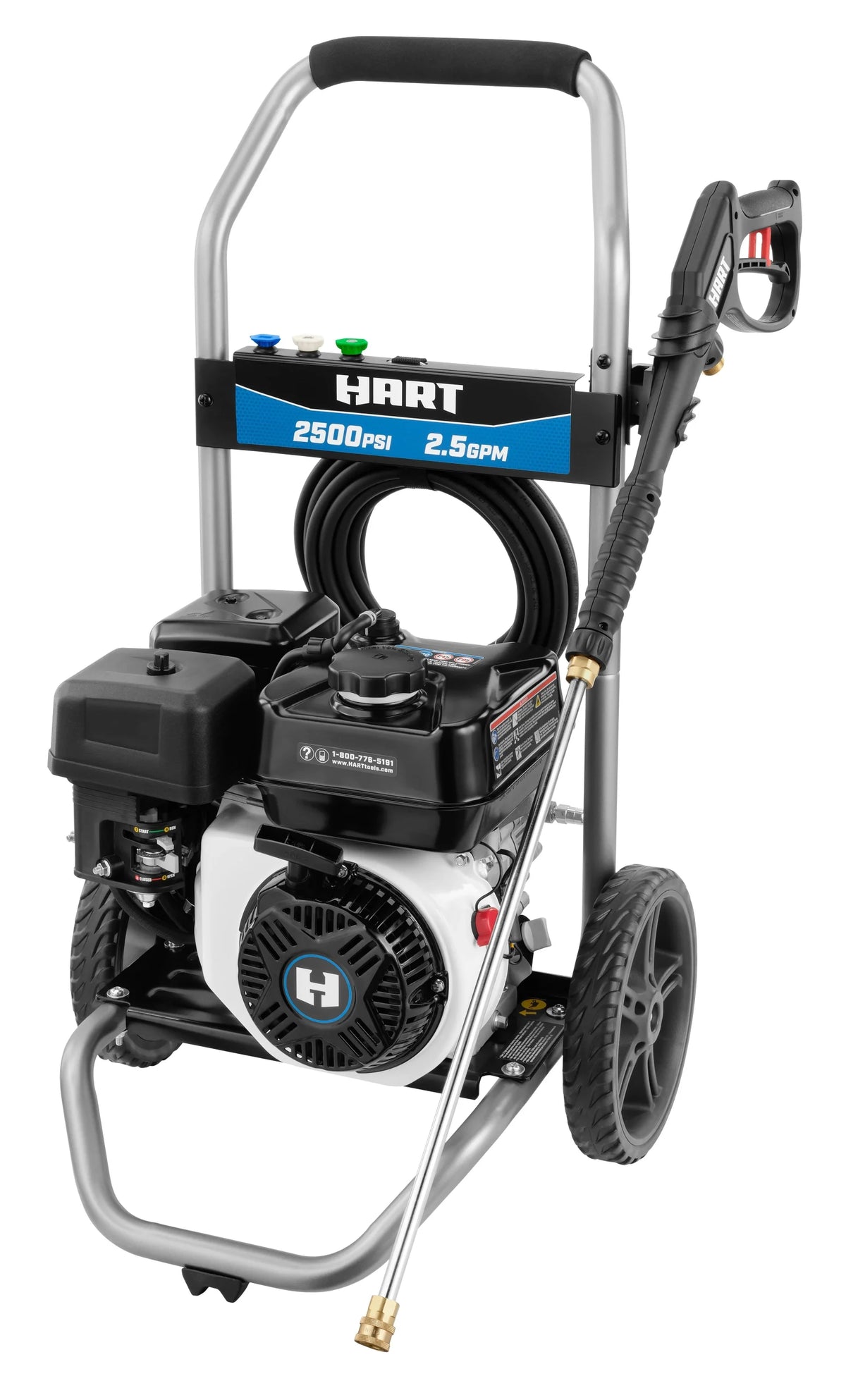 HART 2500PSI 2.5 GPM 212cc Cold Water Gas Pressure Washer