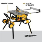 15 Amp Corded 10 in. Job Site Table Saw with Rolling Stand DWE7491RS