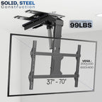 Electric Ceiling TV Mount, 37 70", Motorized, App Control, Black