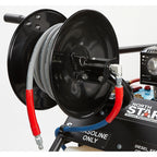 Northstar Pressure Washer Hose Reel with 50ft. Steel - Braided Hose, 3/8in. x 100ft. Capacity, 5000 PSI