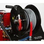 Northstar Pressure Washer Hose Reel with 50ft. Steel - Braided Hose, 3/8in. x 100ft. Capacity, 5000 PSI