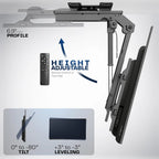 VIVO Electric Ceiling TV Mount, 37 70", Motorized, App Control, Black