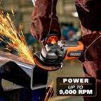 18V Brushless Cordless 4-1/2 in. Paddle Angle Grinder with (2) 4.0 Ah Batteries, Charger, and Bag -AC93044SBN