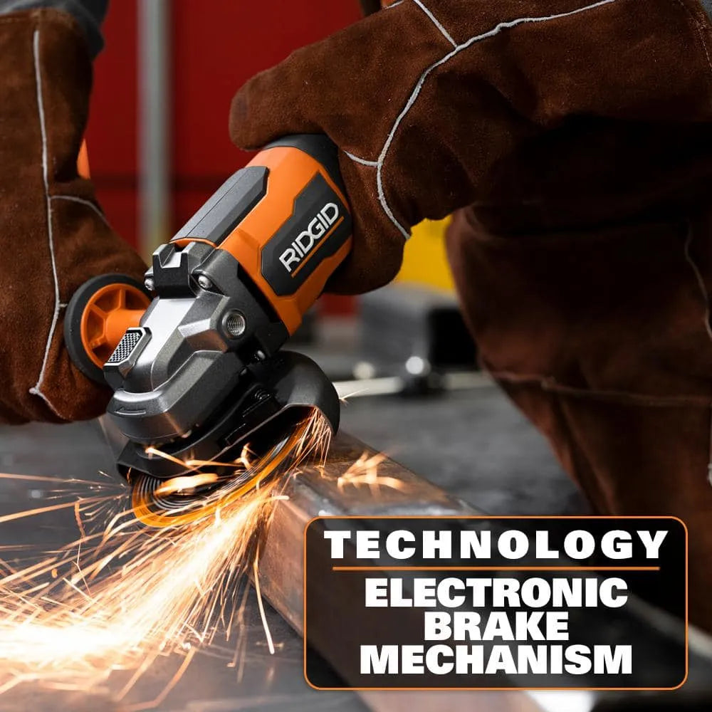 18V Brushless Cordless 4-1/2 in. Paddle Angle Grinder with (2) 4.0 Ah Batteries, Charger, and Bag -AC93044SBN