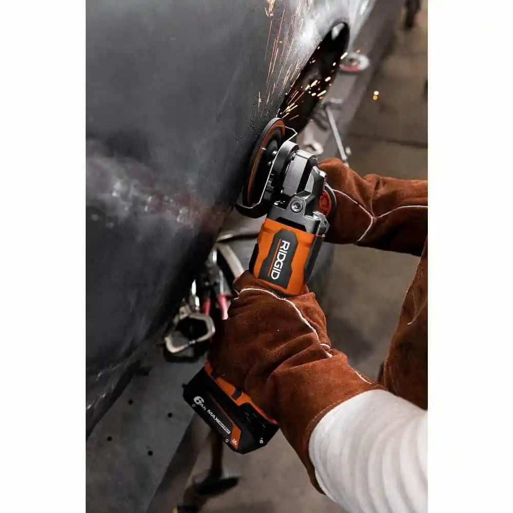 18V Brushless Cordless 4-1/2 in. Paddle Angle Grinder with (2) 4.0 Ah Batteries, Charger, and Bag -AC93044SBN