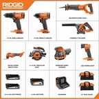 18V Cordless 8-Tool Combo Kit with (3) Batteries. Charger. and Bag with 18V Belt Sander