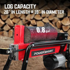 Electric Log Splitter 7-Ton - Efficient Wood Splitter with 3500 Motor Speed, 15 Amp, Horizontal Full Beam Design and Steel Wedge for Firewood & Kindling Cutting