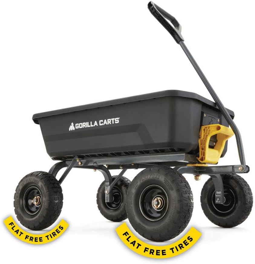 7GCG-NF Heavy-Duty Poly Dump Garden Cart, 7 Cu. Ft., 1,200-Lb. Capacity