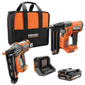 RIDGID 18V Brushless Cordless Nailer Combo Kit with Brad & Finish Nailers, Battery & Charger