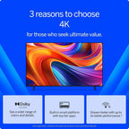 VIZIO 50 4K HDR Smart TV, Dolby Vision HDR/HDR10+, WiFi 6 C (Refurbished)