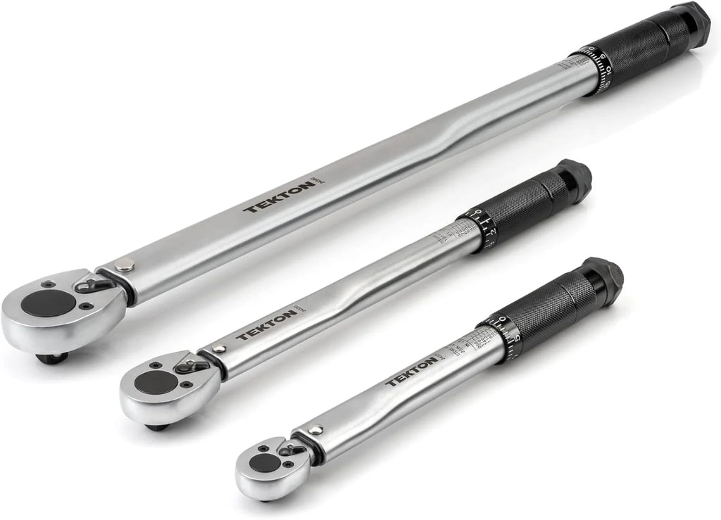 TEKTON Torque Wrench Set 1/4 3/8 1/2 Inch Micrometer 3-Piece