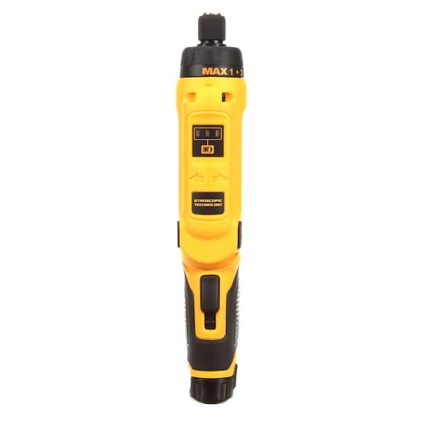 8V MAX Cordless Gyroscopic Screwdriver with Adjustable Handle. (2) 1.0Ah Batteries. Charger. and Bag