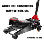 Hyper Tough 3 Ton Floor Jack with Dual Pump - Black