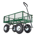 Gorilla Carts GOR400-COM Steel Garden Cart with Removable Sides, 400-lbs. Capacity, Green