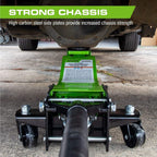 Tools 3 Ton (6,000 lbs.) Steel Floor Jack Quick Rise Dual Piston Pump Low Profile, Car Jack, Truck Jack, Service Jack, Farm Jack (A20002_A20003)