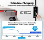Level 2 & Level 1 EV Charger, 16Amp 110-240V Portable J1772 Electric Car Charger with Adjustable Amp Delayed Timer 25ft Long Cord