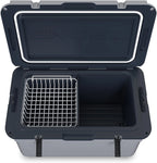 60 QT Ultra-Light Injection Molded Cooler - Ice Chest Keeps Ice up to 7 Days - Large Cooler Includes Wire Basket, Divider and Built-in Bottle Opener