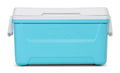 Igloo 48 Qt. Laguna Hard-Sided Ice Chest Cooler, Aqua Blue and White