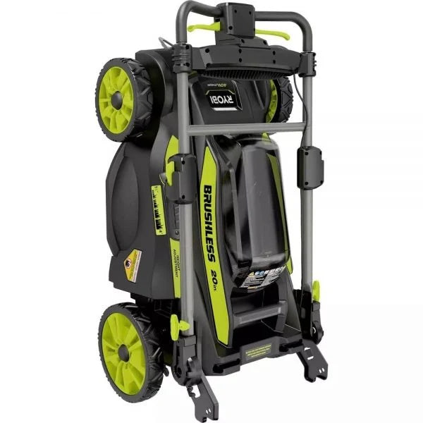 40V Brushless 20-Inch Walk Behind Self Propelled Mower String Trimmer Leaf Blower with (2) Batteries and (2) Chargers