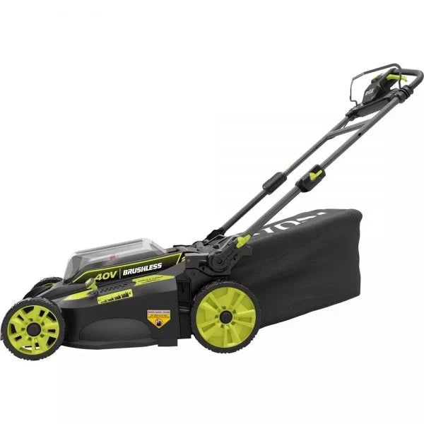 40V Brushless 20-Inch Walk Behind Self Propelled Mower String Trimmer Leaf Blower with (2) Batteries and (2) Chargers